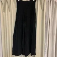 新品　未使用　グレイル GRL 黒　ニットスカート プリーツ　スカート