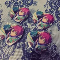 あんスタ 傾心ハート缶バッジ 七種茨 4個セット