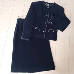 Plidoul プリドール 東京スタイル　ノーカラー スカート セットアップ