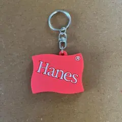 Hanes ラバーキーホルダー　赤