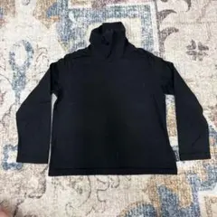 COMME CA ISM 黒タートルネック 長袖カットソー　サイズ90