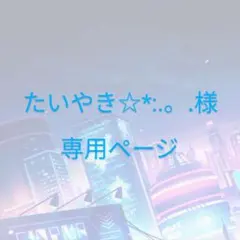 たいやき☆*:.。.様専用ページ