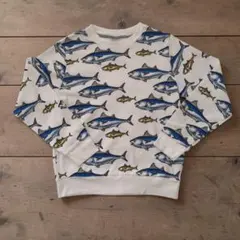 試着のみ プチバトー お魚柄 長袖カットソー 8ans 128cm
