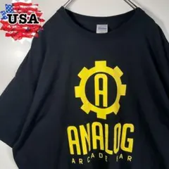 【アメリカ古着❗️】90s カレッジ　Tシャツ　黄色ロゴ　黒　2XLビッグサイズ