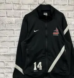 ナイキ ジャージ　トラックジャケット　ブラックS ロゴ刺繍88