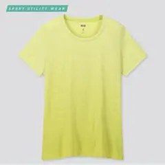UNIQLO ドライEX クルーネックT イエローグリーン Mサイズ ユニクロ