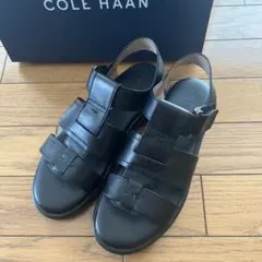 美品　COLE HAANコール ハーンサンダル ブラック レザーのサムネイル