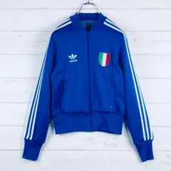 adidas トラックジャケット イタリア代表 エンブレム刺繍 青 90 S