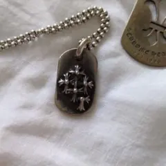 ✨美品✨CHROME HEARTSレイズドセメタリードッグタグ 1998 NYC クロムハーツ（Chrome Hearts）ドッグタグ レイズドセメタリー NYC