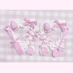 ♥ホイップデコ トレカケースデコ 硬質ケース 量産型 ピンク 白♥