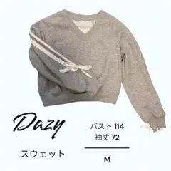 ★新品未使用★ ★値下げ中★ Dazy グレー Vネック トレーナー M