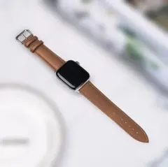 【38 / 40mmライトブラウン】　Apple watch レザーバンド