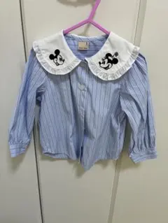 petit main ミッキー・ミニー刺繍長袖シャツ 100cm