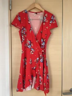 H&M 花柄ラップワンピース／サイズ36