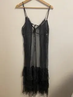 T*i様 ブラック レース スリップドレス