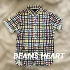 BEAMS HEART 短袖格紋襯衫 S尺寸