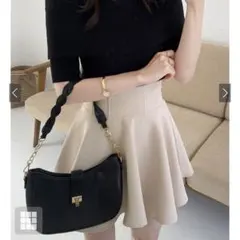 インパン裏地付きコルセット風フレアミニスカート[gm728]