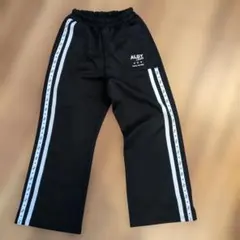 ALGY 黒 サイドストライプ ジャージ140