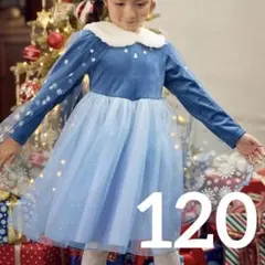 新品未使用　ディズニー　FROZENエルサ なりきり　長袖ワンピース120