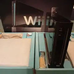 【完動品】Wii ブラック 本体 付属品付き