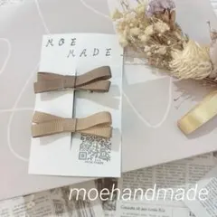 再販｟数量限定｠淡色 ベビーキッズリボン ヘアクリップ お得2点セット 7