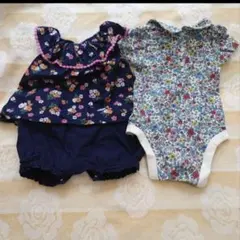 babyGAP ロンパース 花柄 襟付き 70