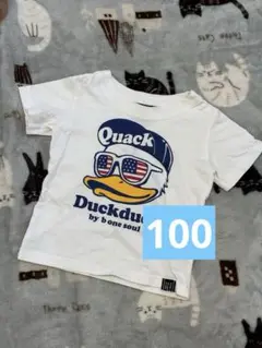 アヒル　Tシャツ　半袖Tシャツ　半袖　ダック　ライトオン　100