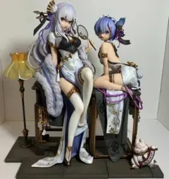 正規品　ゼロから始める異世界生活　レム&エミリア　優雅美人　フィギュア　カドカワ