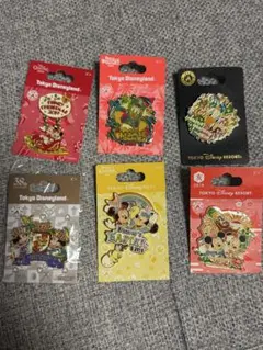 東京ディズニーリゾート ピンバッジ 6点セット 希少 レアのサムネイル