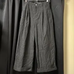 gu beautiful people タックワイドパンツ　ストライプ