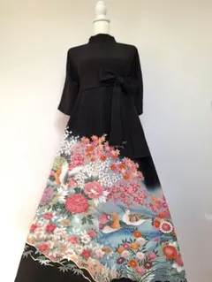 着物リメイクワンピース3627