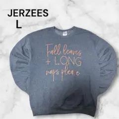 【極上】JERZEES ジャージーズ スウェット L ネイビー ゆるだぼ 秋服