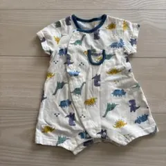 美品　恐竜柄 半袖ロンパース　綿100