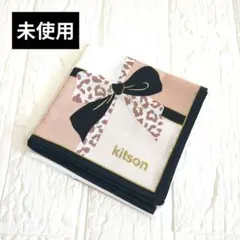 kitson ハンカチ リボン レオパード柄 ピンク系 約50×50cmのサムネイル