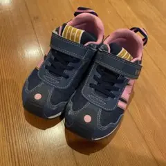 イフミー　スニーカー　デニム生地　ネイビー/ピンク 女の子　18.0cm