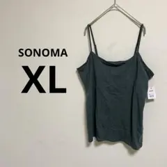 SONOMA XL ダークグリーン キャミソール　タグ付き