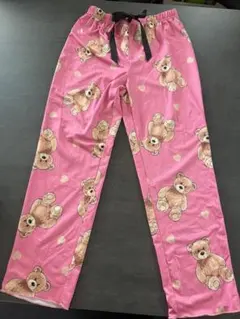 SHEIN キッズ パジャマ パンツ 8Y ピンク クマ柄