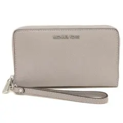 新品　マイケルコース 長財布　大人気のパールグレー　レザー