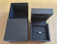 GUCCI シルバーリング サイズ7 ロゴ入り【7号】