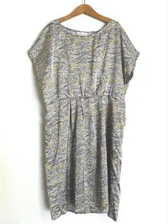 earth music & ecology 春色花柄 半袖ひざ丈ワンピース