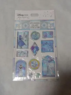 【正規品】ディズニーストア　ステンドグラス風ステッカー　アナと雪の女王