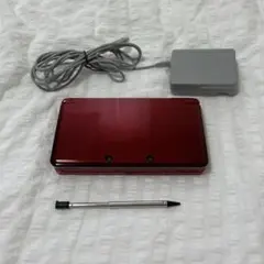 【動作品】ニンテンドー3DS 本体　フレアレッド