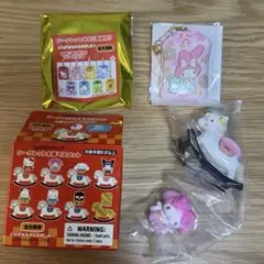 サンリオ シークレットお守り風根付け シークレット木馬マスコット　マイメロディ