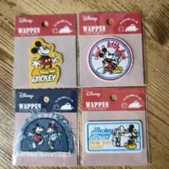 ミッキー　ワッペン4枚セット