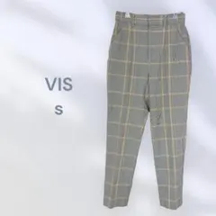 VIS ビス 千鳥柄スラックス テーパードパンツ カジュアル