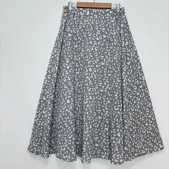 ELENCARE DUE 【F】総柄ロングフレアスカート 背面ゴムウエストのサムネイル