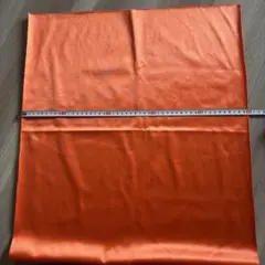 オレンジ ツーウェイ光沢あり　生地 約50cm x 110cm