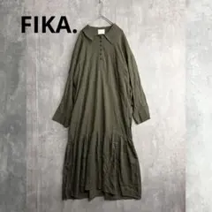 ♪ FIKA. フィーカ　ロングワンピース　長袖　薄手　　襟のサムネイル