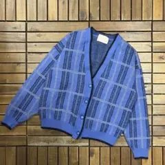 70s USA製 PENDLETON チェック ウール ニット カーディガン