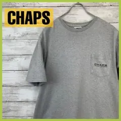 CHAPS チャプス　Tシャツ　半袖　ポケット付き　バックプリント　グレー